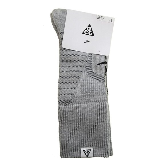 2 $28 NIKE ACG CUSHIONED TRAIL HIKING SOCKS DV5465-100/800 GREY&ORANGE M(6-8) - Picture 8 of 9